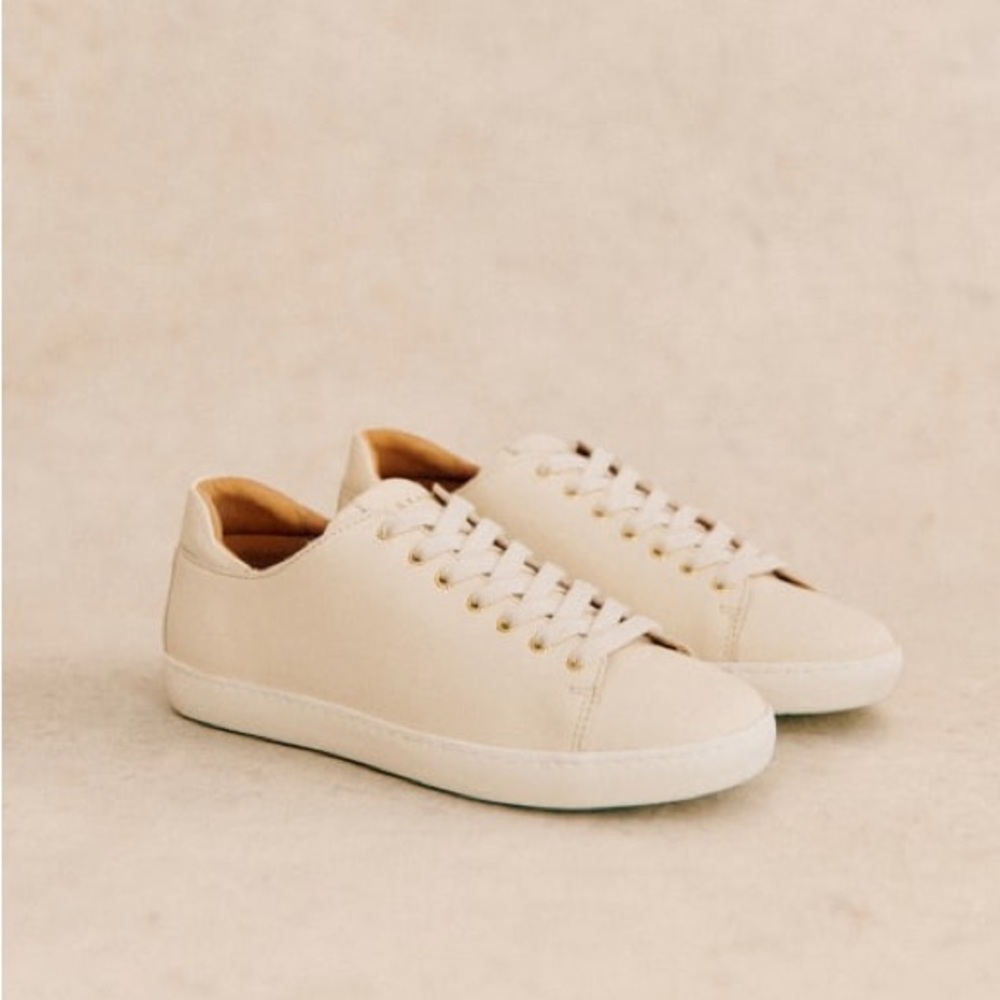 Sezane Jack Trainer Sneaker Smooth Ecru 36